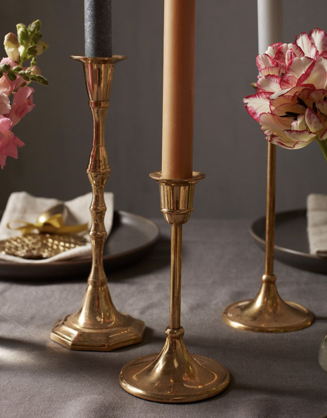 Antiqued Gold Candlestick