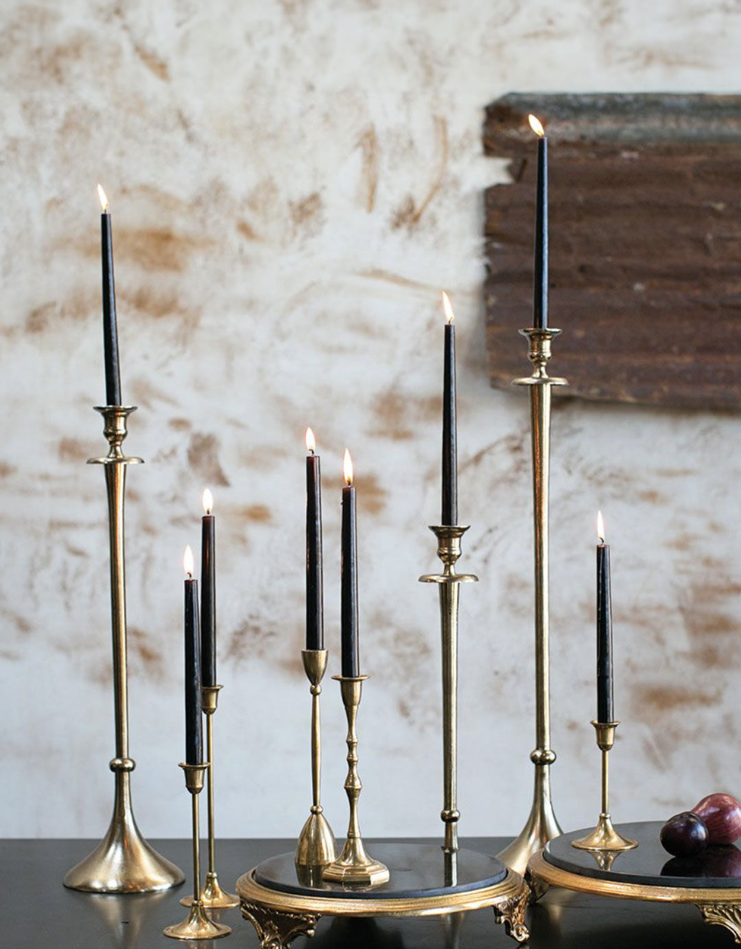 Antiqued Gold Candlestick